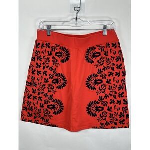 Lemon Way Skirt Womens L Blood Orange Skirt With Shorts Athleisure‎ Paisley